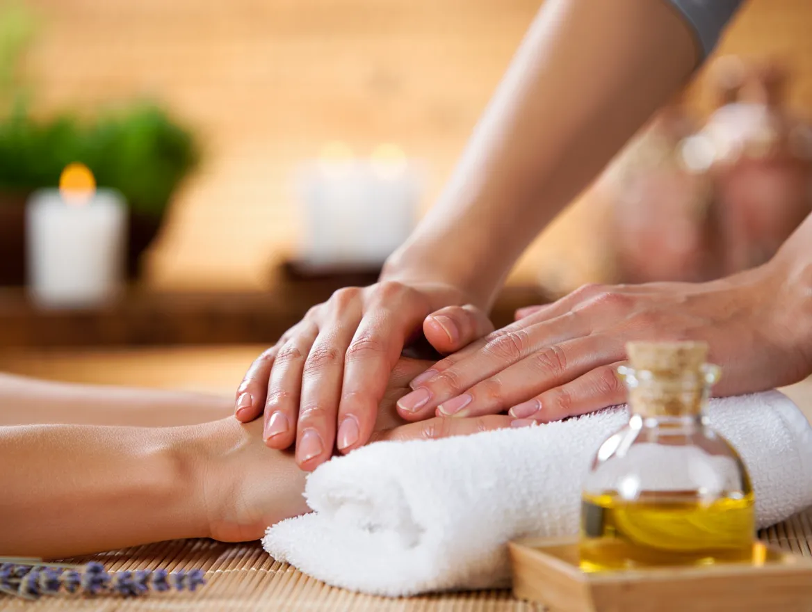 Afslappende håndpleje behandling